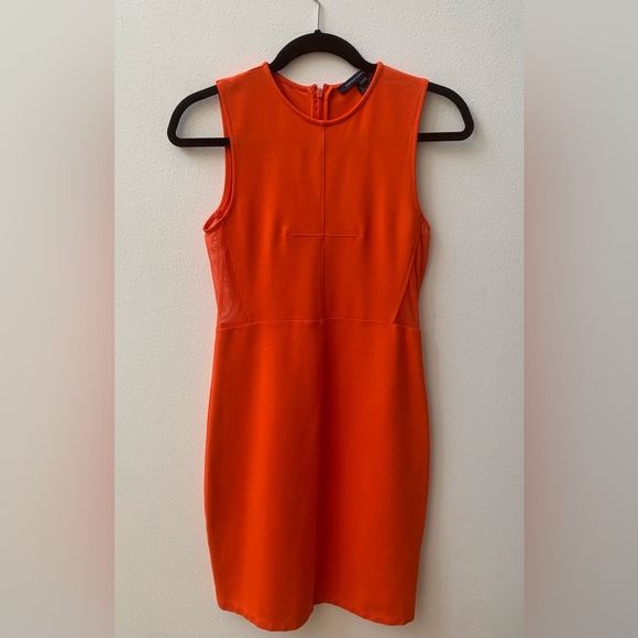 French Connection Reddish Orange Sleeveless Dress - Picture 3 of 9